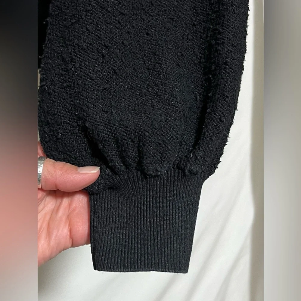 Free People Found My Friend Pullover Oversized Cropped Textured Stretch Winter